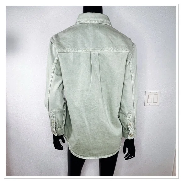 Madewell Denim Ames Oversized Shirt Jacket Garment Dyed Edition Sz XS - Picture 6 of 10